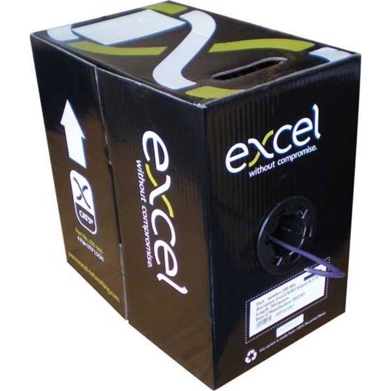 Excel Cat5e LSOH UTP Violet Dca Solid LAN Cable - 305m