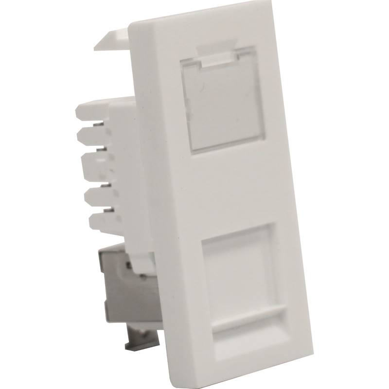 Cat6A (FTP) Screened RJ45 Euro Module White (12-Pack)