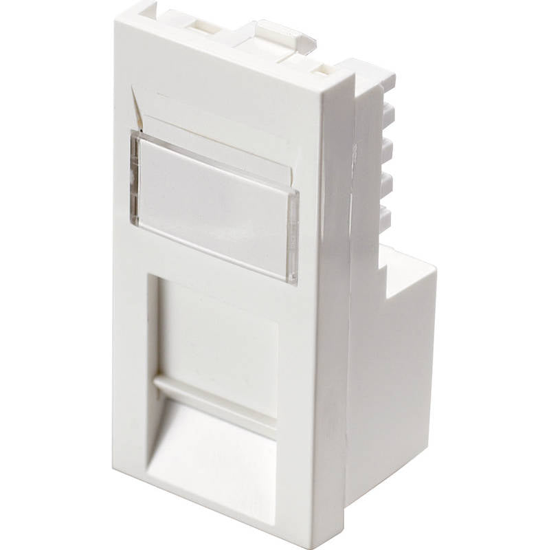 Excel Office Cat5e (UTP) Unscreened Low Profile RJ45 Euro Module White