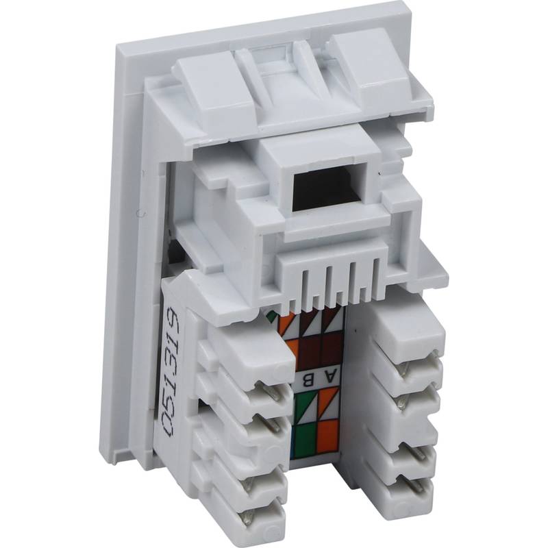 Cat6 (UTP) Unscreened Low Profile RJ45 LJ6C Module White