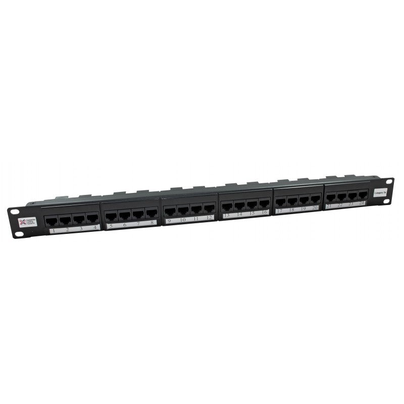 1u 19" 24 Port Cat5e UTP Elite Patch Panel