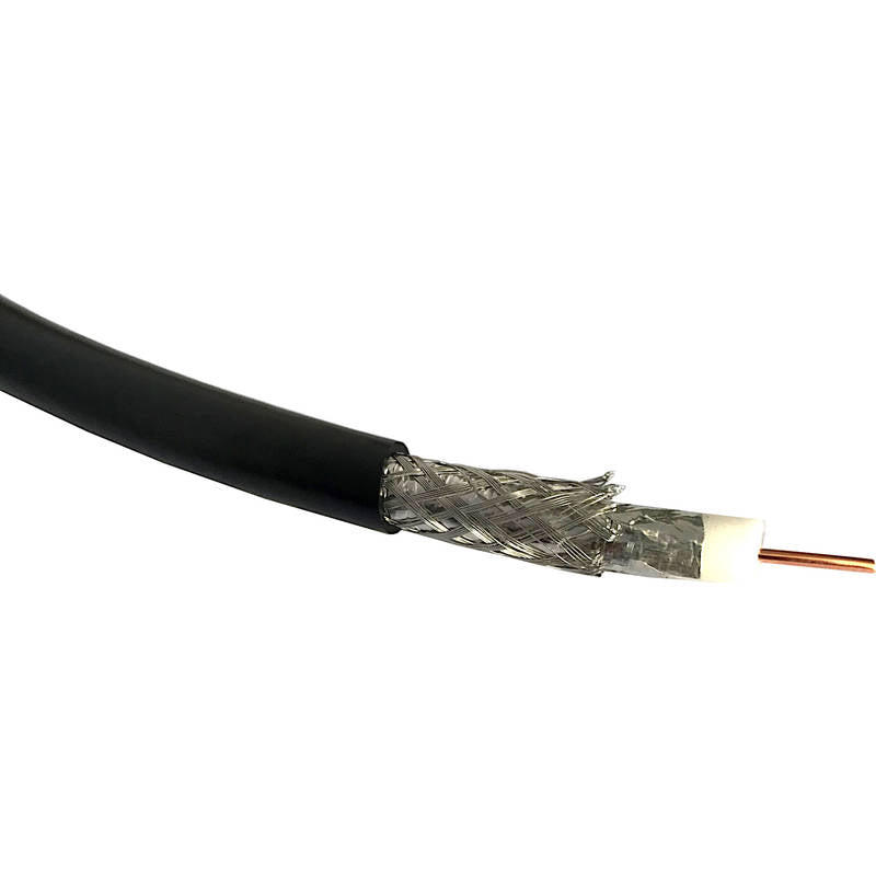 Coax Cable RG6 LSZH Eca 75Ohm Outer Dia 6.6mm 100m Black