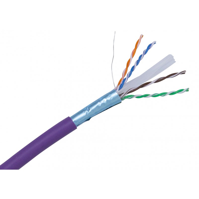 Cat6 LSZH FTP Violet Solid LAN Cable - 305m