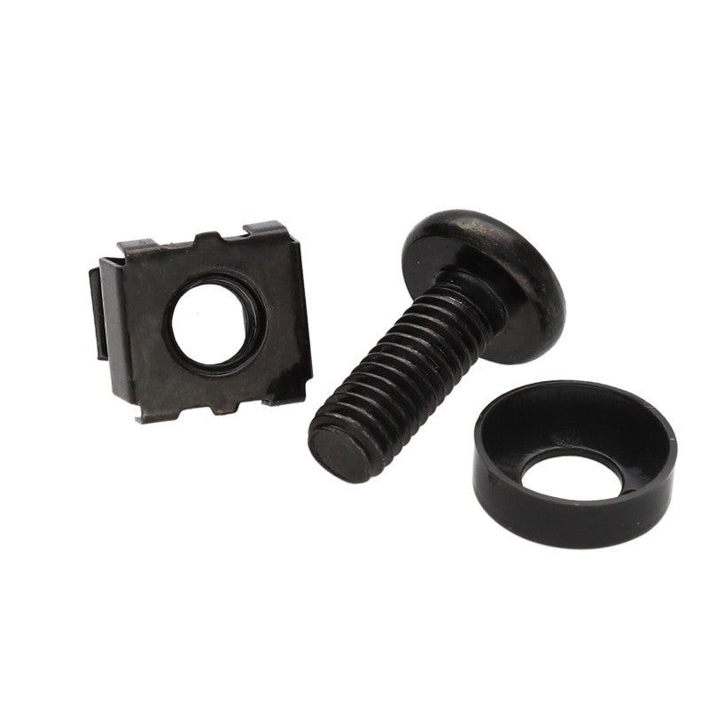 M6 Captive Cage Nuts Bolts & Washers - Black