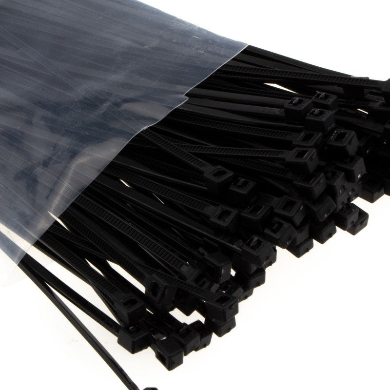 Black Cable Ties 4.8mm Nylon 66 UL Approved [100 Pack]