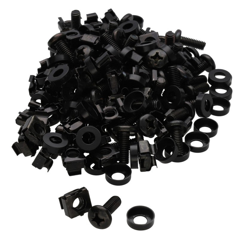 M6 Captive Cage Nuts Bolts & Washers - Black