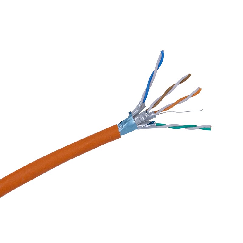 Cat6a LSZH F/FTP Orange B2CA Solid LAN Cable - 305m