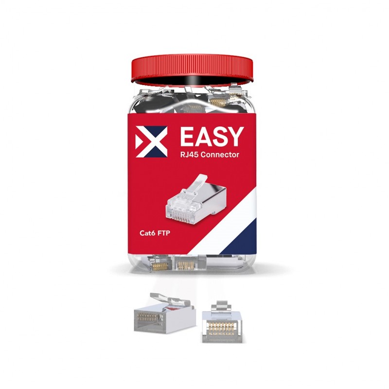 Cat6 FTP RJ45 Easy Plugs (Tub of 100)