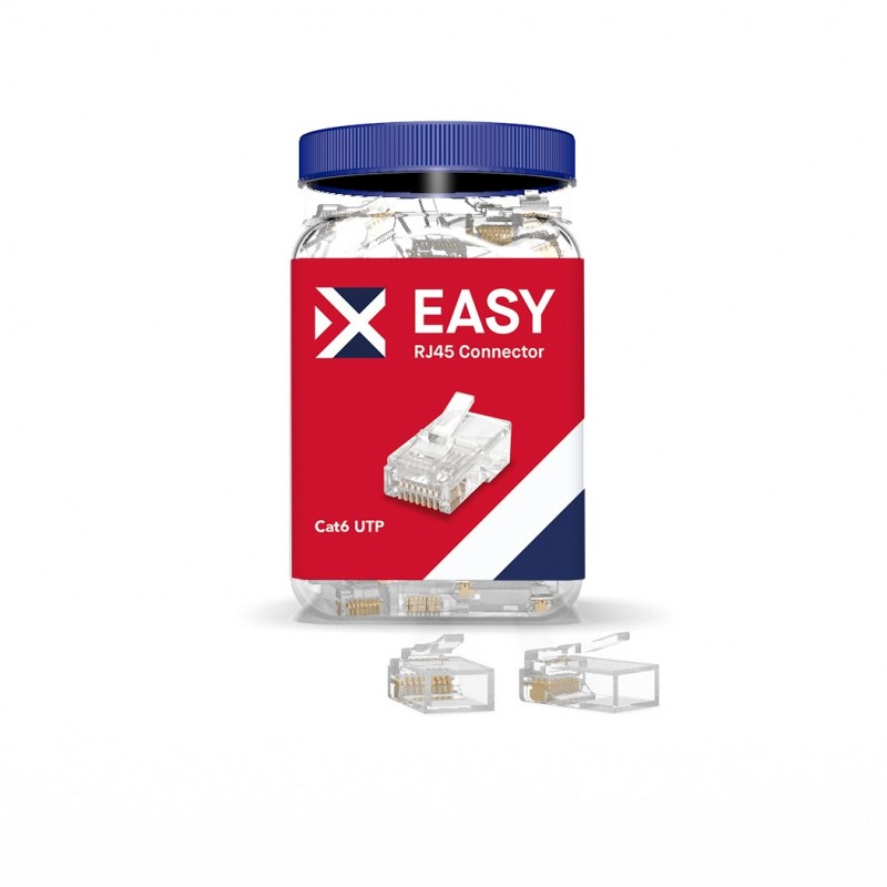 Cat6 UTP RJ45 Easy Plugs (Tub of 100)