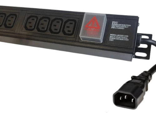 6 Way Horizontal PDU 6 x C13 Socket C14 Plug